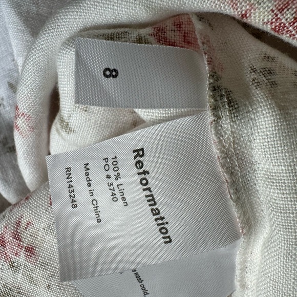 Reformation linen dress, size8 - Picture 3 of 7